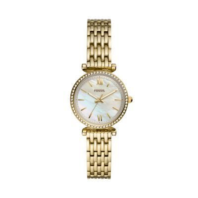 Fossil Carlie Mini Gold Stainless Steel Women Watch-ES4735