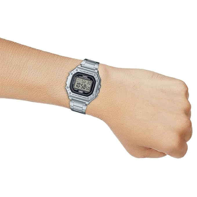 Casio - Classic Digital Silver Men's Watch - W-218HD-1AVDF