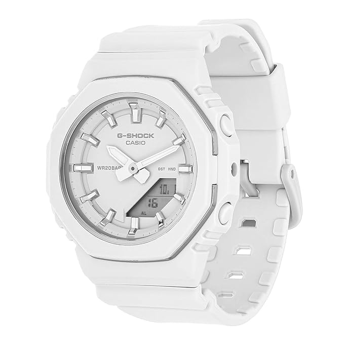 Casio G-Shock - Mens Rubber Strap White Analogue & Digital Watch - GMA-P2110-7ADR