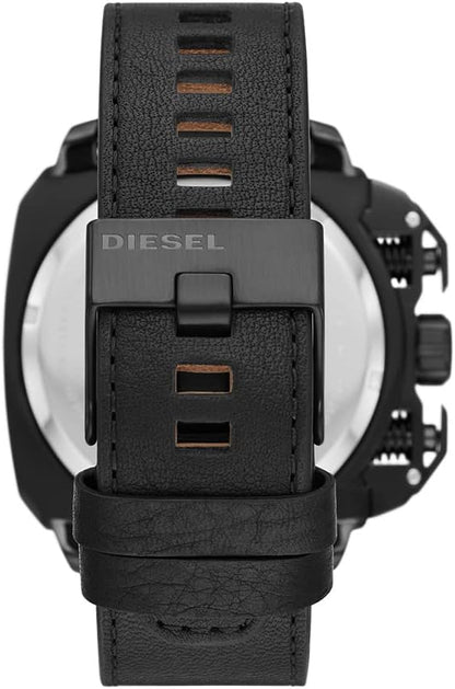 Diesel Bamf Mens Black Leather Watch - DZ7448
