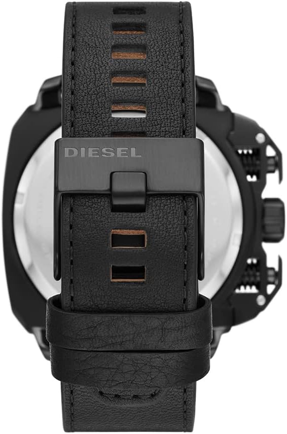 Diesel Bamf Mens Black Leather Watch - DZ7448