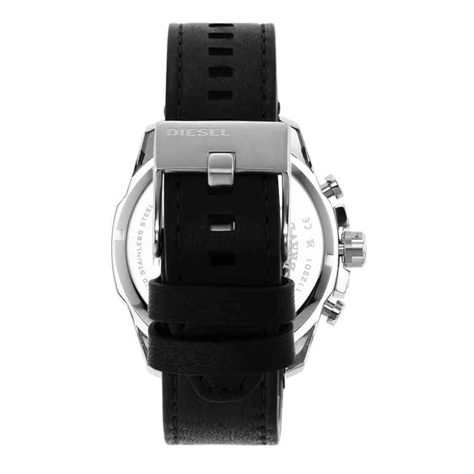 Diesel Baby Chief Mens Black Leather Watch - DZ4592