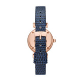 Armani Womens Blue Leather Watch - AR11468