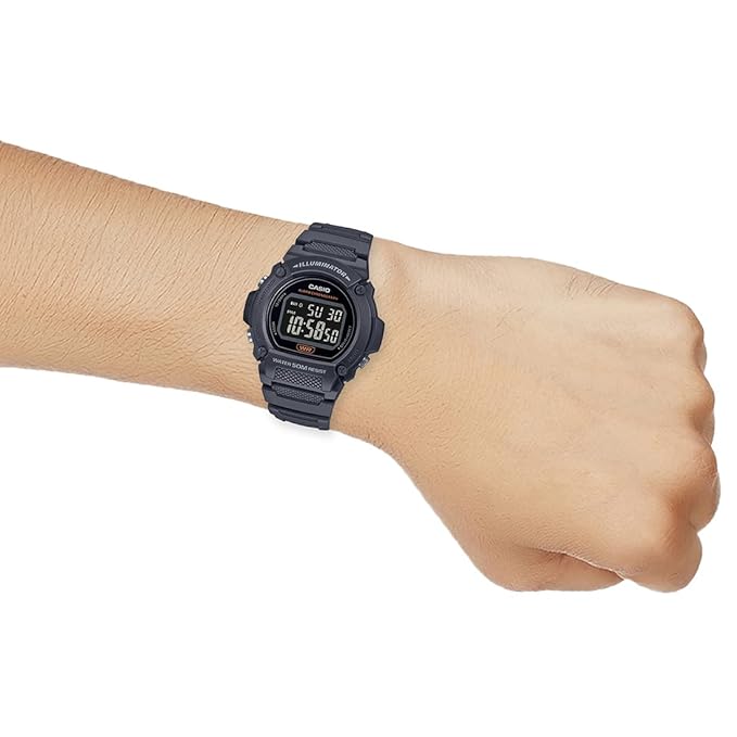 Casio - Black Digital Sport Watch - W-219H-8BVDF