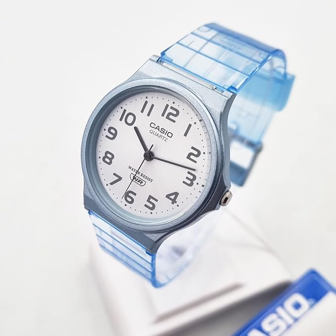 Casio MQ-24S-2BDF Minimalist Translucent Analog Watch - Blue