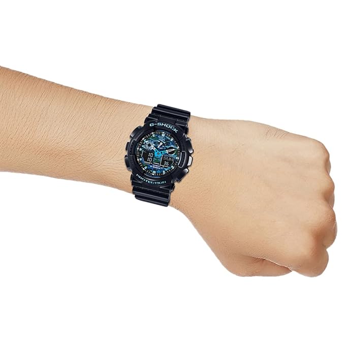Casio Mens GA-100-1A2DR G-Shock Anadigital Watch