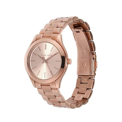 Michael Kors Mini Slim Runway Rose Gold Stainless Steel Women Watch-MK3513