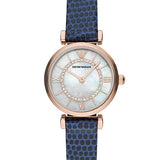 Armani Womens Blue Leather Watch - AR11468