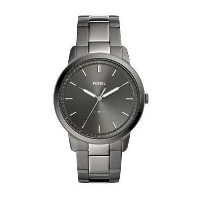 Fossil The Minimalist 3H Smoke Stainless Steel Men Watch-FS5459
