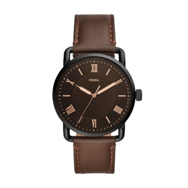 Fossil Copeland 42MM Dress Brown Leather-FS5666