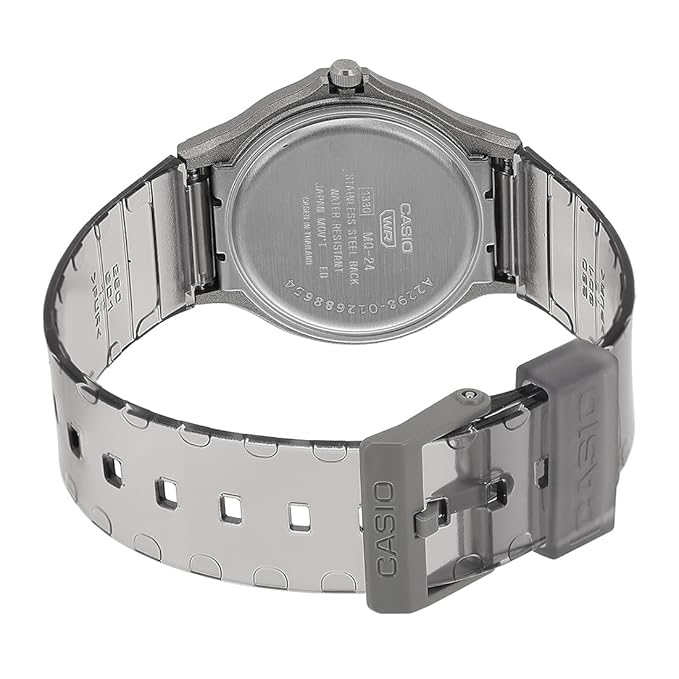 Casio MQ-24S-8BDF Minimalist Translucent Analog Watch - Smoke Grey
