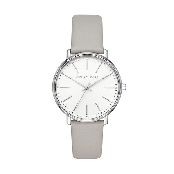 Michael Kors Pyper Grey Leather Women Watch-MK2797