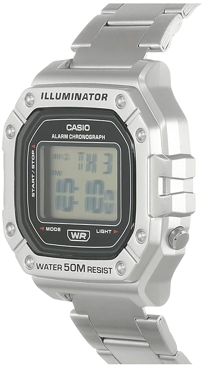 Casio - Classic Digital Silver Men's Watch - W-218HD-1AVDF