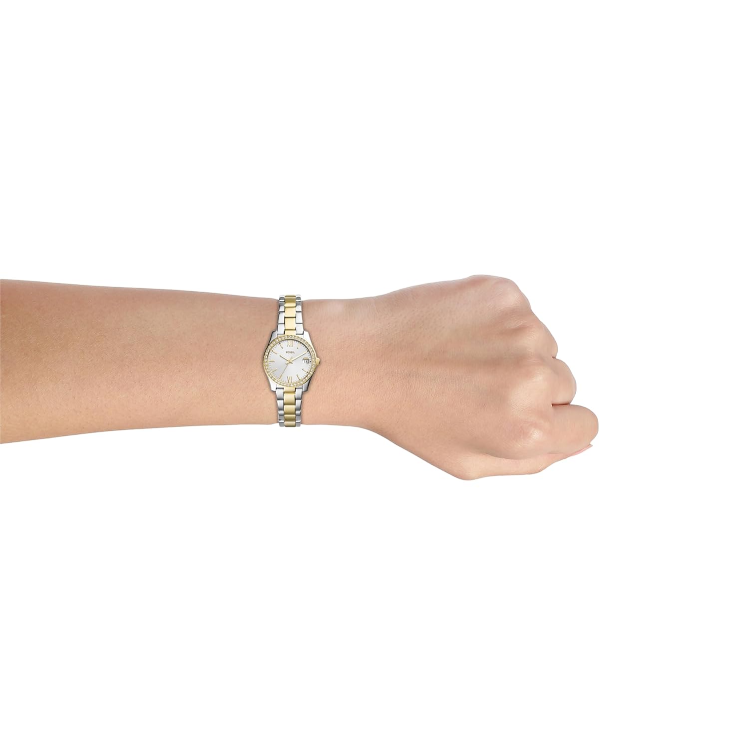 Fossil Womens Watches Scarlette Mini Womens Silver/Gold Watch-ES4319