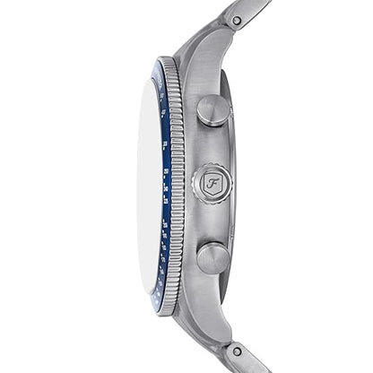 Fossil Sport Tourer Mens Silver Stainless Steel Watch-FS6047