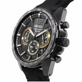 Seiko Men's Chronograph Black Silicone Watch - SSB349P1