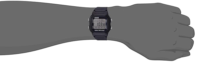 Casio Mens W-800H-1AVDF Dual Time Digital Watch