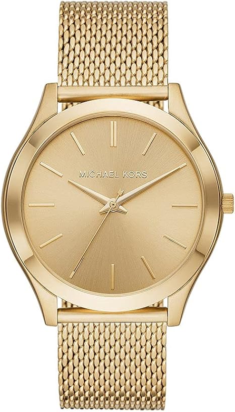 Michael Kors Slim Runway Gold Mens Stainless Steel Watch-MK8625