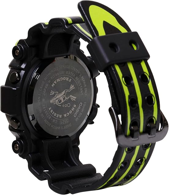 Casio G-Shock Frogman GW-8200TPF-1DR-200M-Diver-Titanium-Solar-Black/Yellow