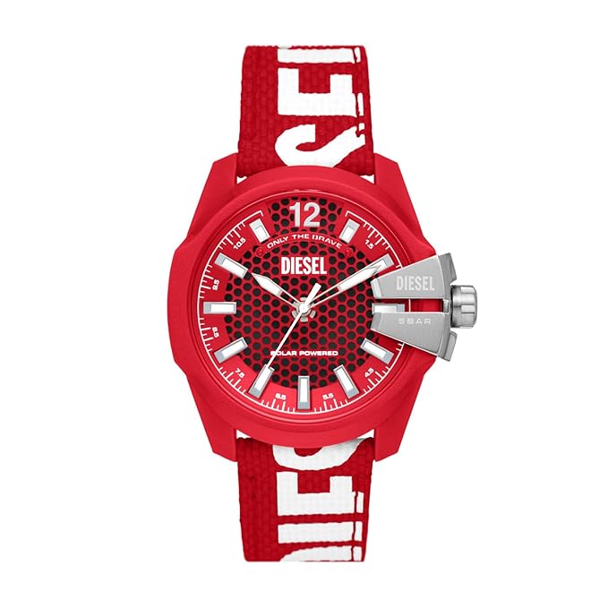 Diesel Baby Chief Mens Red Nylon Watch-DZ4619