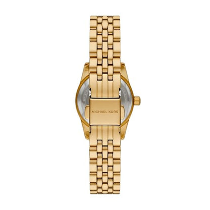 Michael Kors Lexington Womens Gold Stainless Steel Strap Watch-MK4741