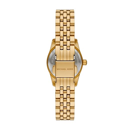 Michael Kors Lexington Womens Gold Stainless Steel Strap Watch-MK4741