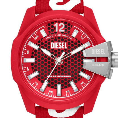 Diesel Baby Chief Mens Red Nylon Watch-DZ4619