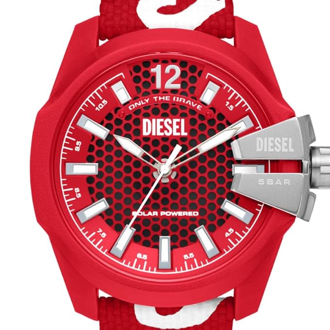 Diesel Baby Chief Mens Red Nylon Watch-DZ4619