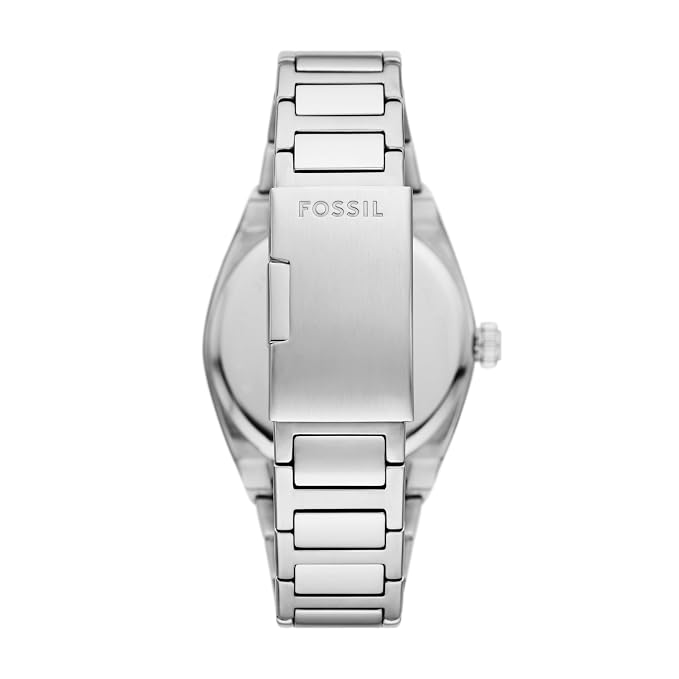 Fossil Everett Silver Stainless steel Mens Watch-FS6056
