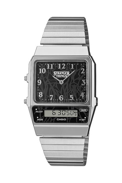 Casio Retro - Mens Metal Strap Silver Digital Watch - AQ-800EST-1ADR