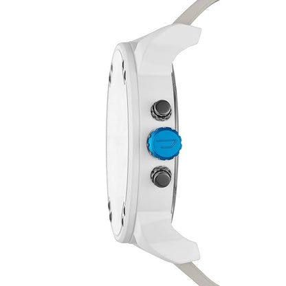 Diesel Mr. Daddy 2.0 White Leather/Silicone Men Watch-DZ7419