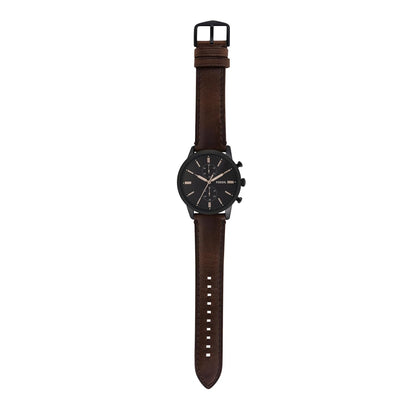 Fossil Townsman Brown Leather Men Watch-FS5437