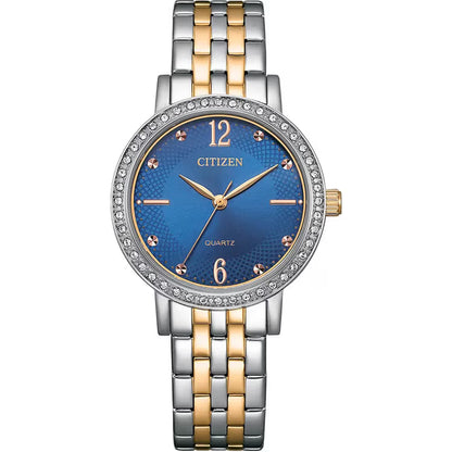 Citizen Womens Blue Dial Stainless steel Strap Watch-EL3106-59L