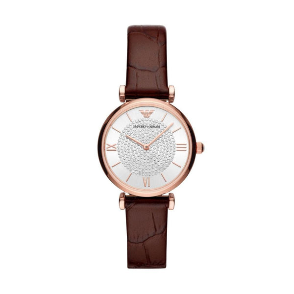 Armani Womens Brown Leather Watch - AR11269