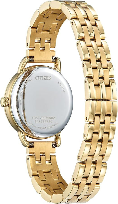 Citizen Solar Womens Gold Stainless steel Strap Watch-EM1052-51A
