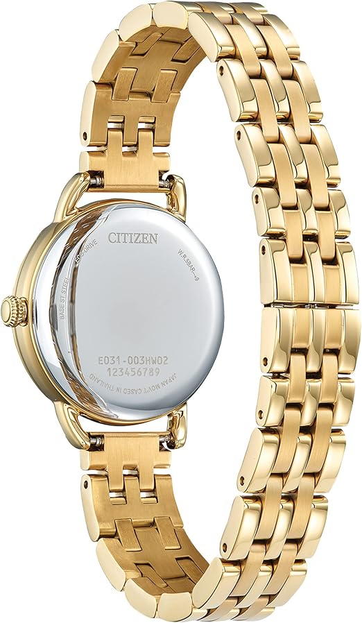 Citizen Solar Womens Gold Stainless steel Strap Watch-EM1052-51A