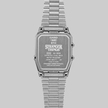 Casio Retro - Mens Metal Strap Silver Digital Watch - AQ-800EST-1ADR