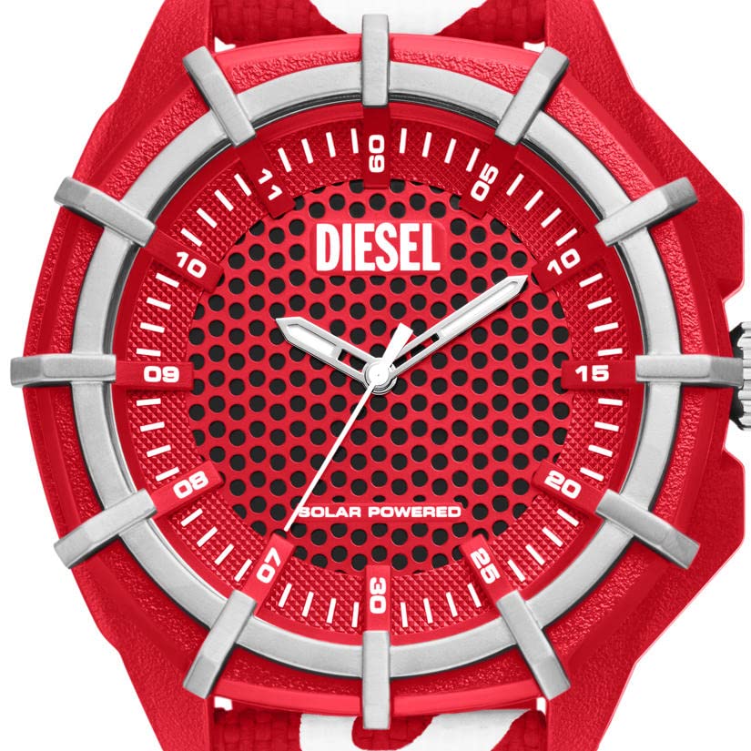 Diesel Framed Mens Red Nylon Watch-DZ4621