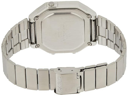 Casio Men's B650WD-1ADF Retro Digital Square Watch - Silver