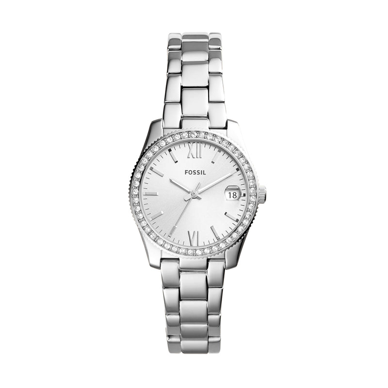 Fossil Scarlette Silver Stainless Steel Women Watch-ES4317