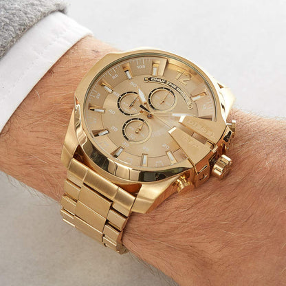 Diesel Mega Chief Gold Stainless Steel Men Watch-DZ4360