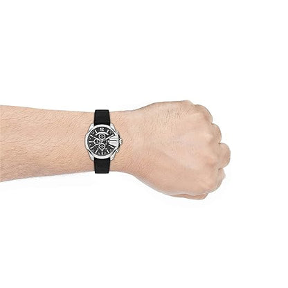 Diesel Mega Chief Mens Black Leather Watch-DZ4559