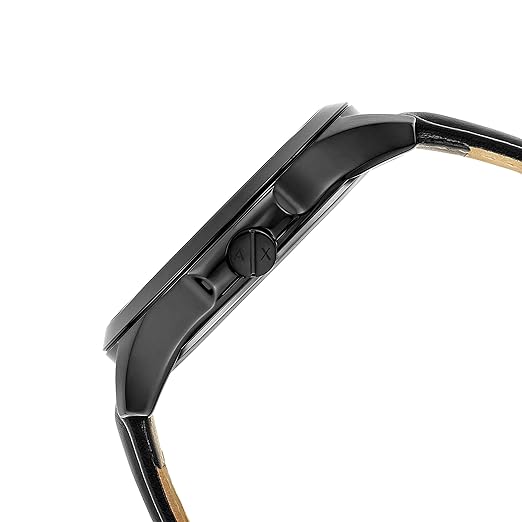 Armani Exchange Hampton Black Leather Watch - AX2411