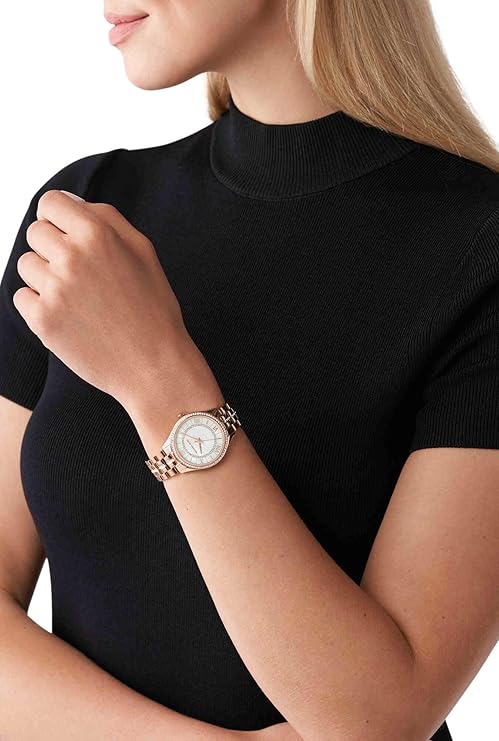 Michael Kors Women's Lauryn Three-Hand Rose Gold-Tone Stainless Steel Watch - MK3716