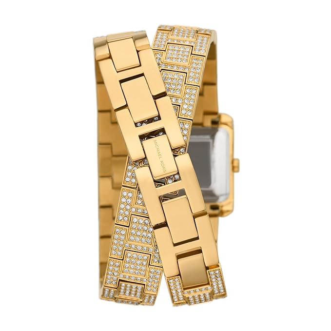Michael Kors Emery Womens Gold Stainless Steel Strap Watch-MK4835