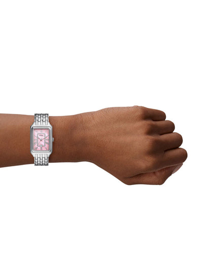 Fossil Raquel Womens Silver Stainless Steel Strap Watch-ES5401