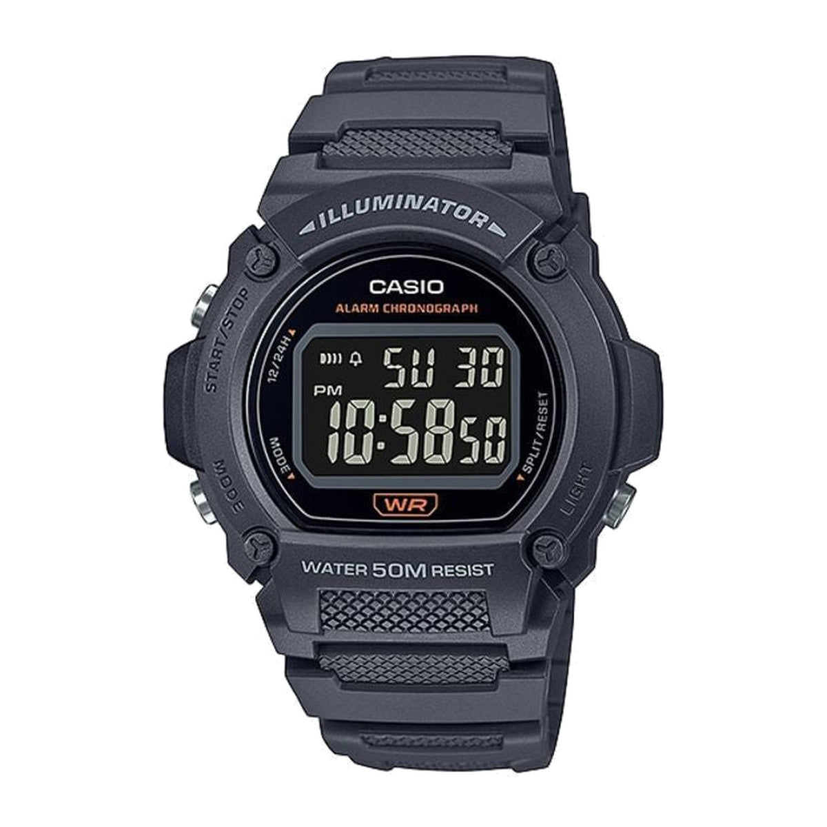 Casio - Black Digital Sport Watch - W-219H-8BVDF