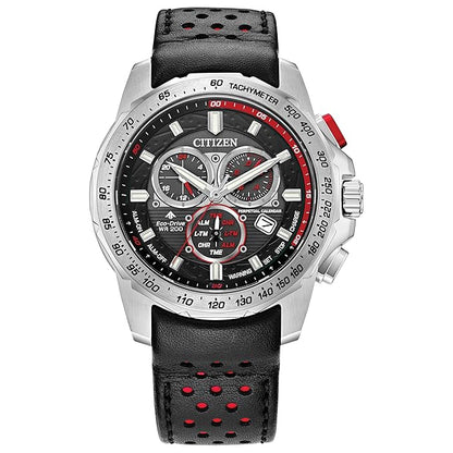 Citizen Promaster Land Mens Black Leather Watch-BL5570-01E