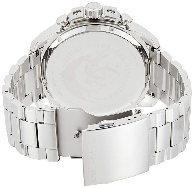 Diesel Mega Chief Mens Silver Stainless Steel Watch-DZ4477