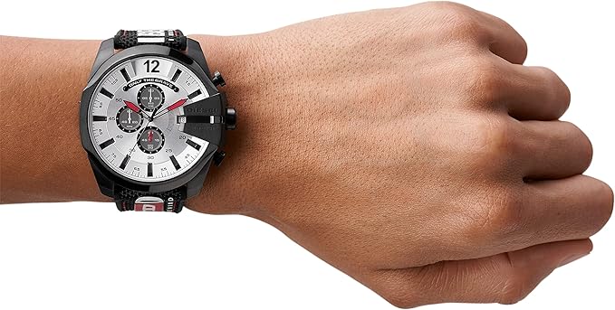 Diesel Mega Chief Black Mixed Men Watch-DZ4512